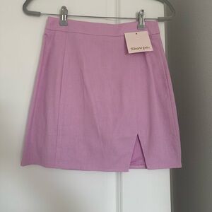 Purple linen skirt